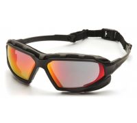 Очки защитные с уплотнителем Pyramex Highlander-PLUS (sky red mirror) Anti-Fog, красные зеркальные