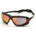 Очки защитные с уплотнителем Pyramex Highlander-PLUS (sky red mirror) Anti-Fog, красные зеркальные