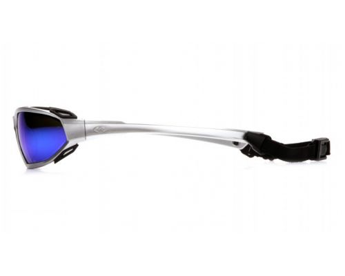 Окуляри захисні з ущільнювачем Pyramex Highlander Silver (ice blue mirror) Anti-Fog, дзеркальні сині в сріблястій оправі Окуляри захисні з ущільнювачем Pyramex Highlander Silver (ice blue mirror) Anti-Fog, дзеркальні сині в сріблястій оправі