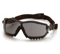 Окуляри захисні з ущільнювачем Pyramex V2G (gray) Anti-Fog, чорні