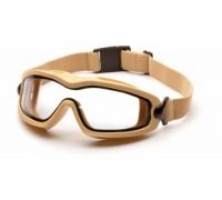 Окуляри захисні з ущільнювачем Pyramex V2G-Plus (XP) TAN (clear) Anti-Fog, прозорі в пісочній оправі***