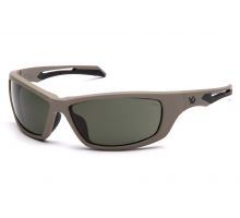 Окуляри захисні Venture Gear Tactical Howitzer Tan (forest gray) Anti-Fog, чорно-зелені в пісочній оправі