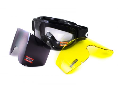Захисні окуляри Global Vision Wind-Shield 3 lens KIT (три змінних лінзи) Anti-Fog Захисні окуляри Global Vision Wind-Shield 3 lens KIT (три змінних лінзи) Anti-Fog