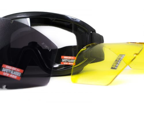 Захисні окуляри Global Vision Wind-Shield 3 lens KIT (три змінних лінзи) Anti-Fog Захисні окуляри Global Vision Wind-Shield 3 lens KIT (три змінних лінзи) Anti-Fog