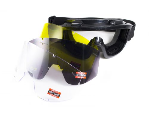 Захисні окуляри Global Vision Wind-Shield 3 lens KIT (три змінних лінзи) Anti-Fog Захисні окуляри Global Vision Wind-Shield 3 lens KIT (три змінних лінзи) Anti-Fog