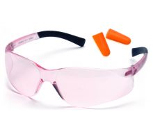 Захисні окуляри Pyramex Mini-Ztek (light pink) combo, рожеві (беруші входять в комплект)