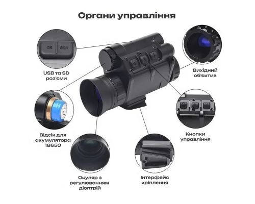 Прилад нічного бачення NVG30 Night Vision з кріпленням на шолом Прилад нічного бачення NVG30 Night Vision з кріпленням на шолом